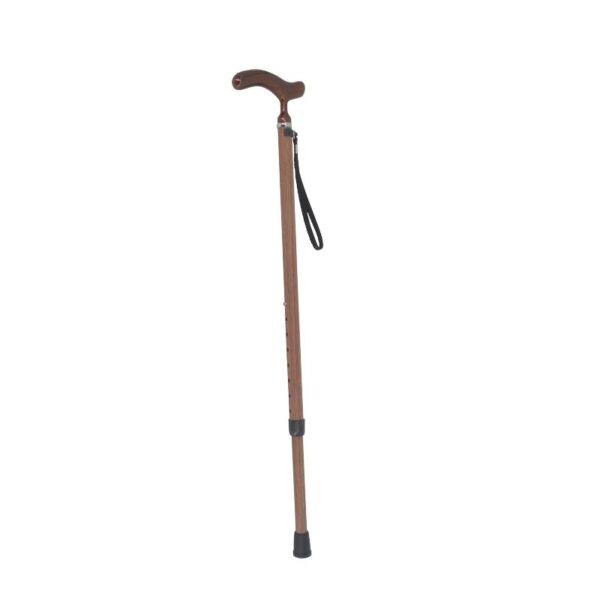 Canne de marche en carbone fixe ou pliable - Bois de rose - Fixe – Image 4