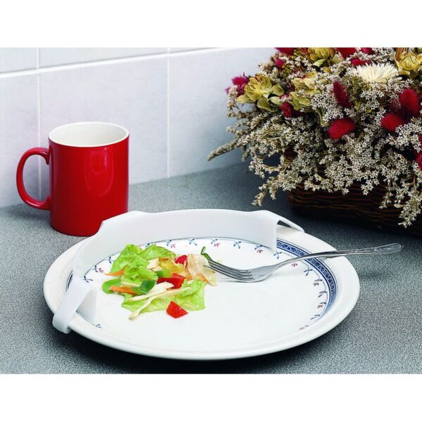 Rebord d'assiette incurvé - Blanc – Image 9