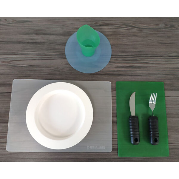 Set de repas antidérapant Ergo - Bleu - 20 cm – Image 7