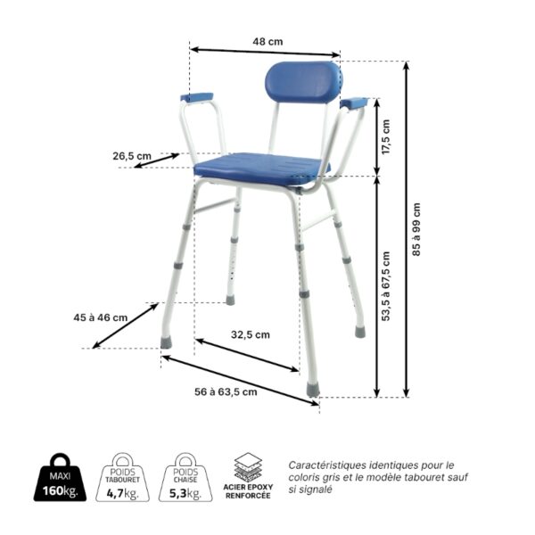 Sièges Confort hauts - Bleu - Modèle chaise – Image 11