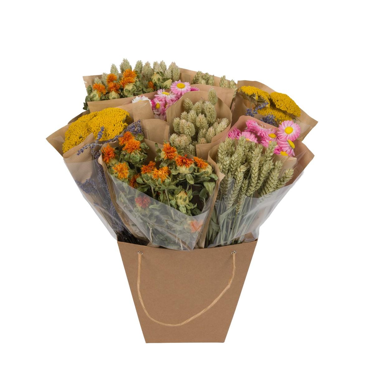 Droogbloemen en pot  Hauteur 50cm. Plante verte type Droogbloemen, livrée en pot, idéale pour intérieur lumineux.