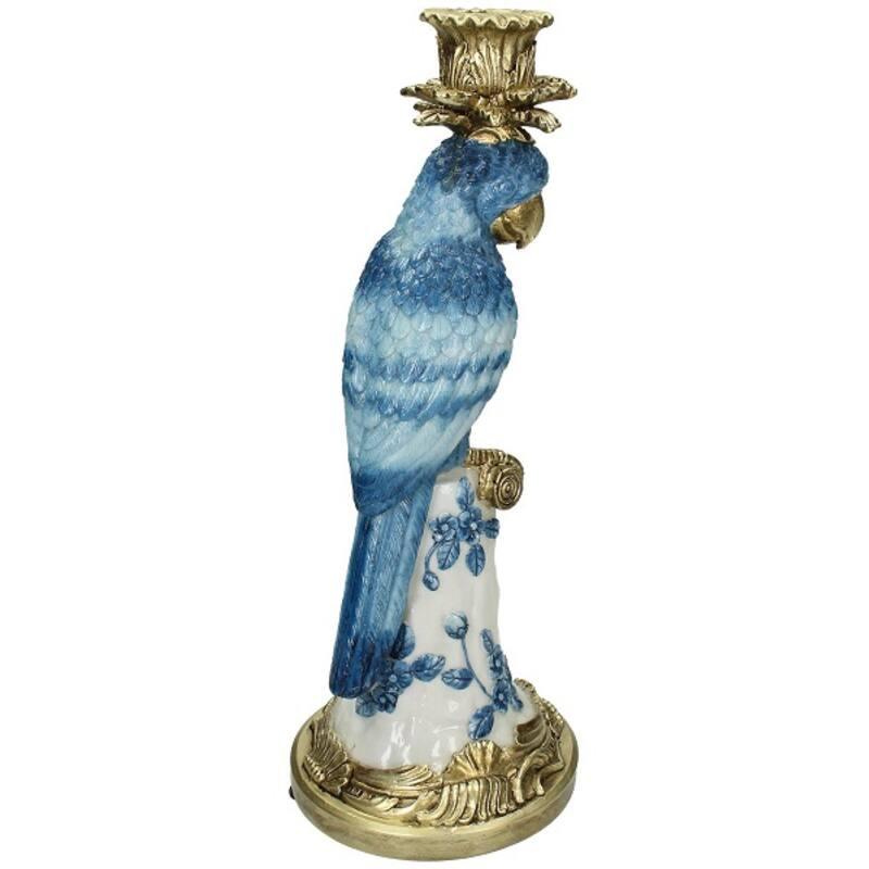Kandelaar met Blauwe Vogel en pot. Plante verte type Kandelaar met Blauwe Vogel, livrée en pot, idéale pour intérieur lumineux. – Image 2