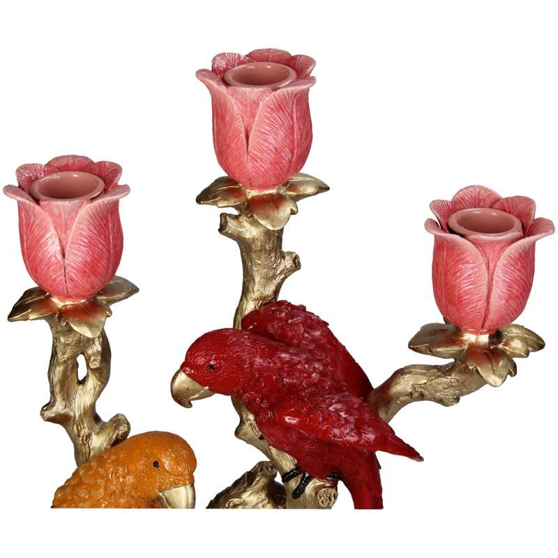 Vogel Kandelaar van Polyresin  Sfeervol en Artistiek en pot. Plante verte type Vogel Kandelaar van Polyresin  Sfeervol en Artistiek, livrée en pot, idéale pour intérieur lumineux. – Image 3