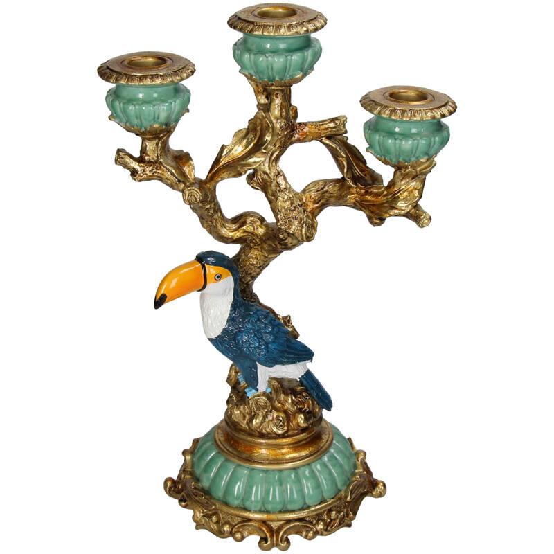 Toekan Kaarshouder  Kleurrijk Exotisch Design van Polyresin en pot. Plante verte type Toekan Kaarshouder  Kleurrijk Exotisch Design van Polyresin, livrée en pot, idéale pour intérieur lumineux.