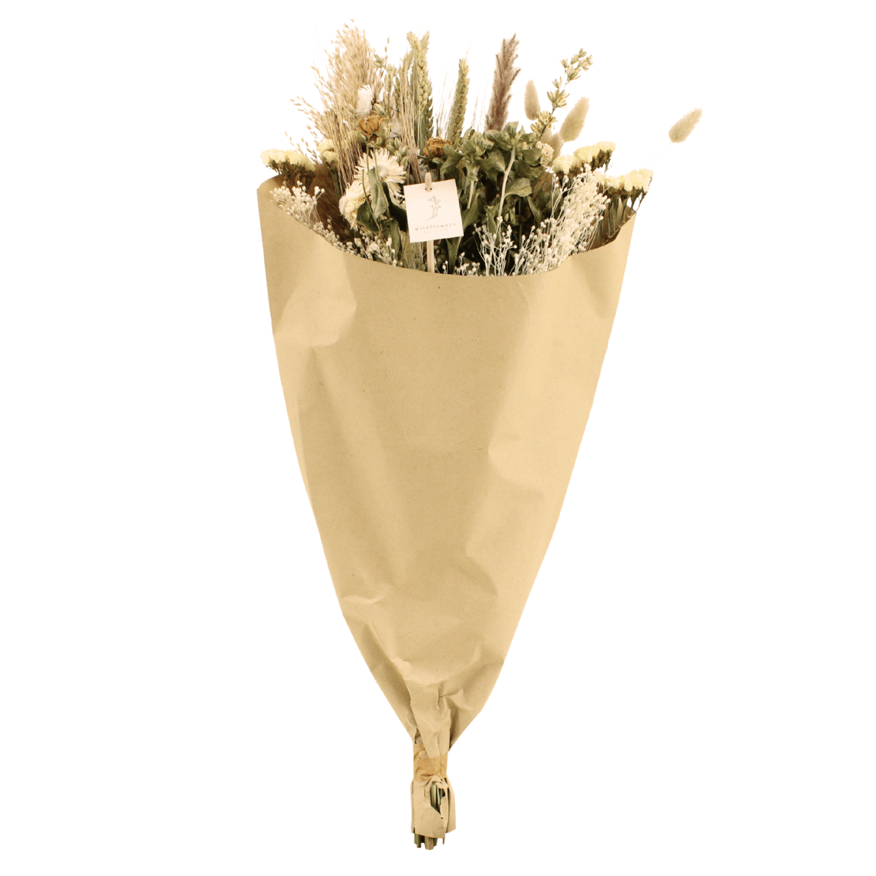 Droogbloemen Field Bouquet Natural en pot Ø25cm  Hauteur 60cm. Plante verte type Droogbloemen Field Bouquet Natural, livrée en pot, idéale pour intérieur lumineux.