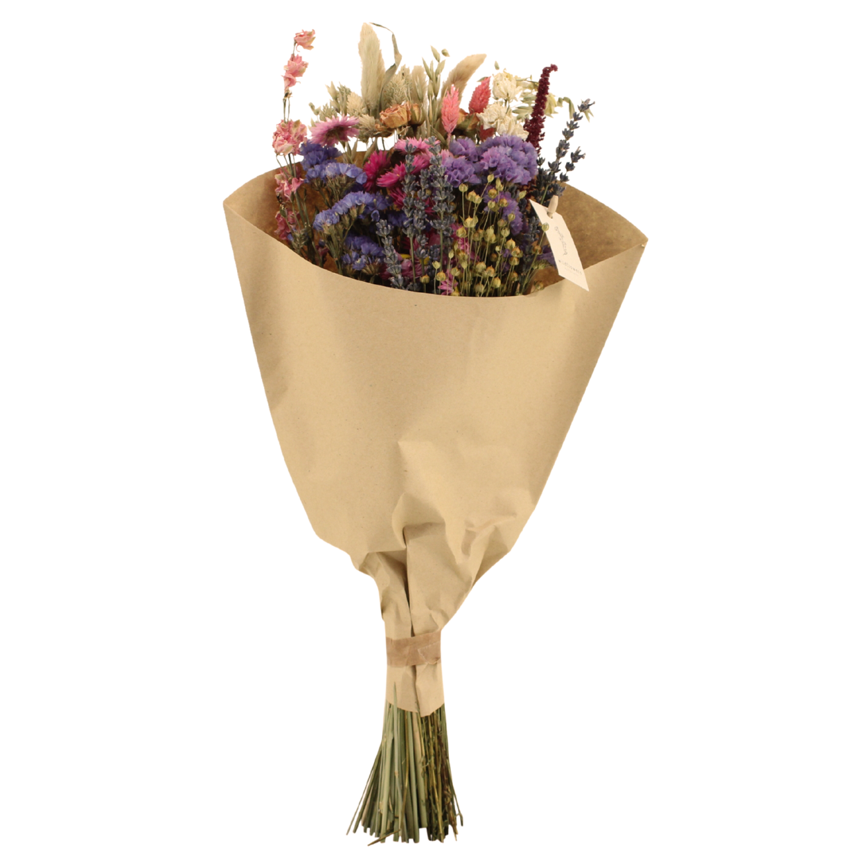 Droogbloemen Field Bouquet Pink en pot Ø20cm  Hauteur 50cm. Plante verte type Droogbloemen Field Bouquet Pink, livrée en pot, idéale pour intérieur lumineux.