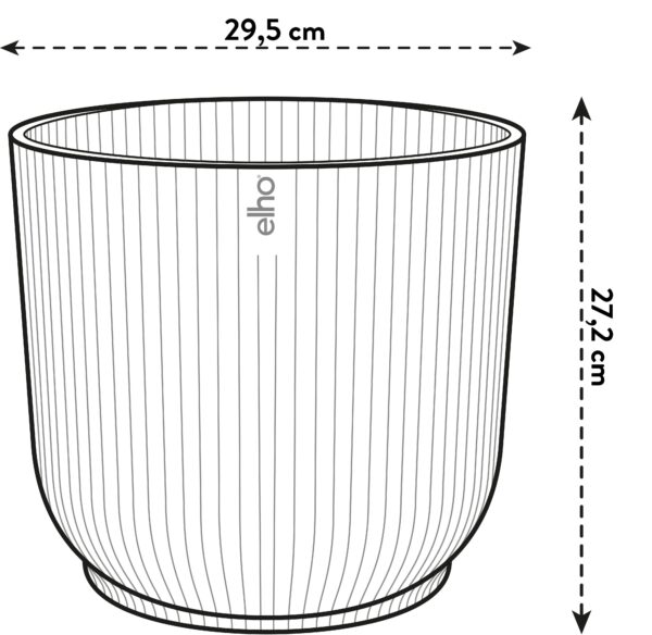 Pot elho Vibes Fold Round roze en pot  Hauteur 27cm. Plante verte type Pot elho Vibes Fold Round roze, livrée en pot, idéale pour intérieur lumineux. – Image 5