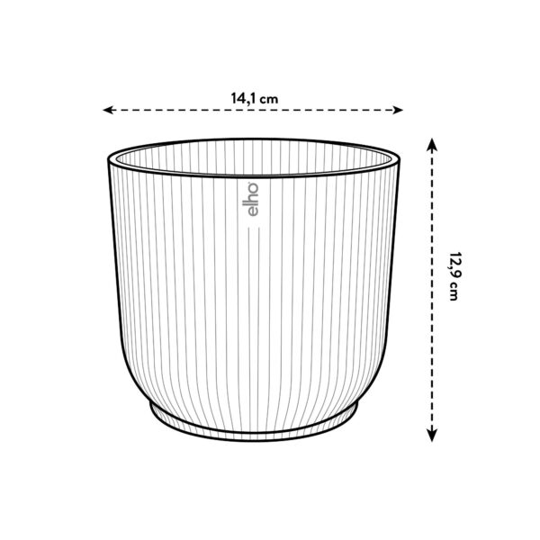 Pot elho Vibes Fold Round roze en pot  Hauteur 13cm. Plante verte type Pot elho Vibes Fold Round roze, livrée en pot, idéale pour intérieur lumineux. – Image 5