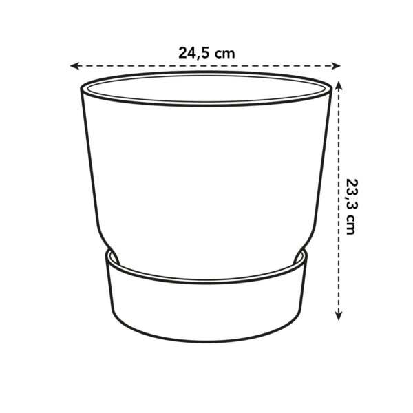 Pot elho Greenville Round zwart en pot  Hauteur 23cm. Plante verte type Pot elho Greenville Round zwart, livrée en pot, idéale pour intérieur lumineux. – Image 5