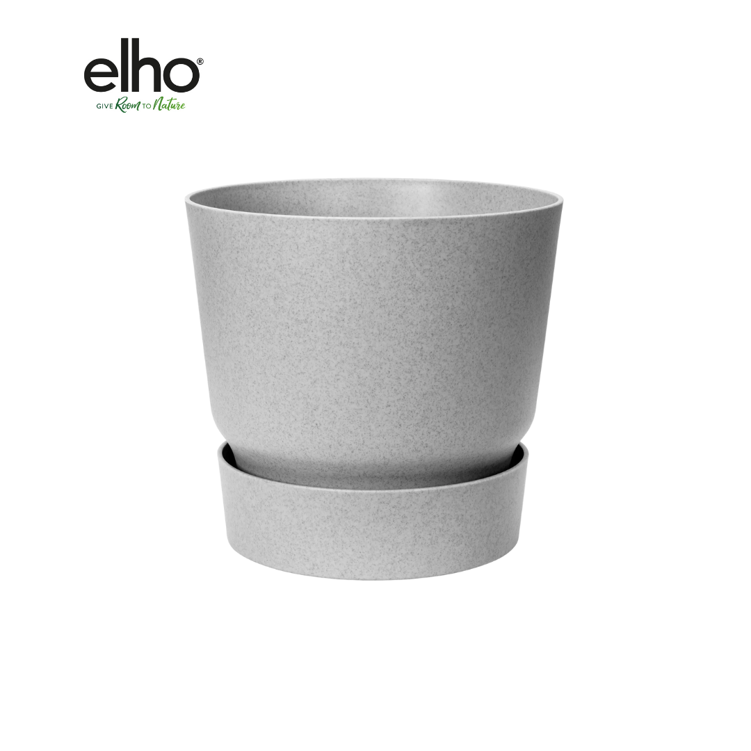 Pot elho Greenville Round grijs en pot  Hauteur 37cm. Plante verte type Pot elho Greenville Round grijs, livrée en pot, idéale pour intérieur lumineux.