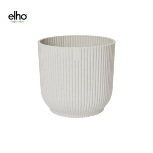 Pot elho Vibes Fold Round wit en pot  Hauteur 27cm. Plante verte type Pot elho Vibes Fold Round wit, livrée en pot, idéale pour intérieur lumineux.