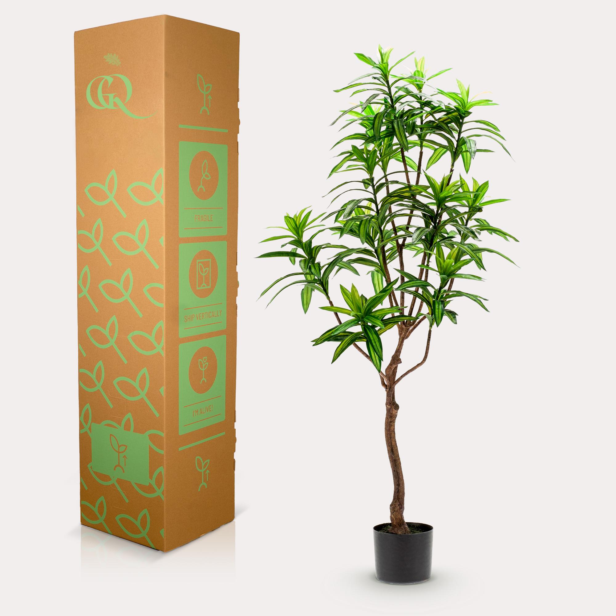 Kunstplant en pot. Plante verte type Kunstplant, livrée en pot, idéale pour intérieur lumineux. – Image 6