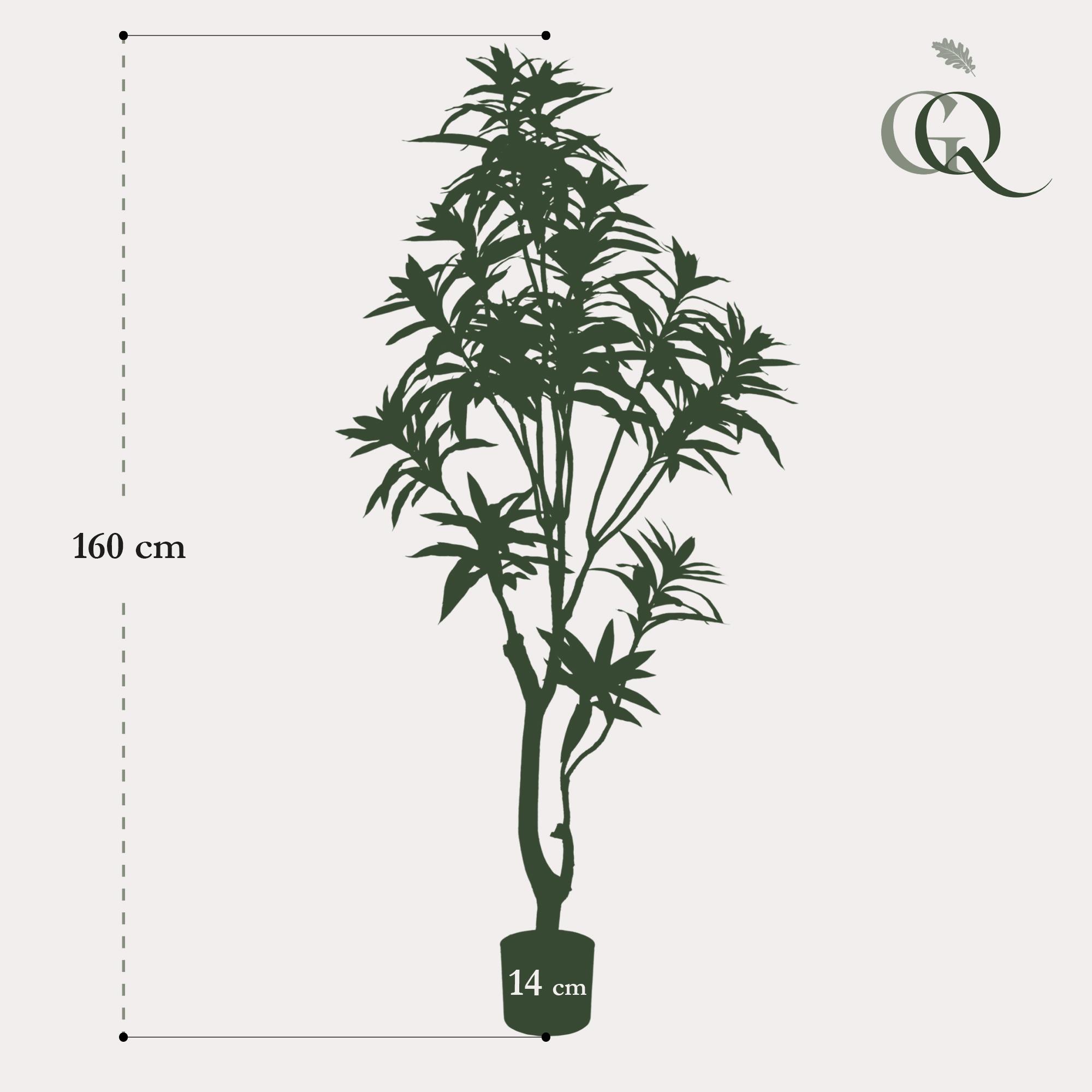 Kunstplant en pot. Plante verte type Kunstplant, livrée en pot, idéale pour intérieur lumineux. – Image 3