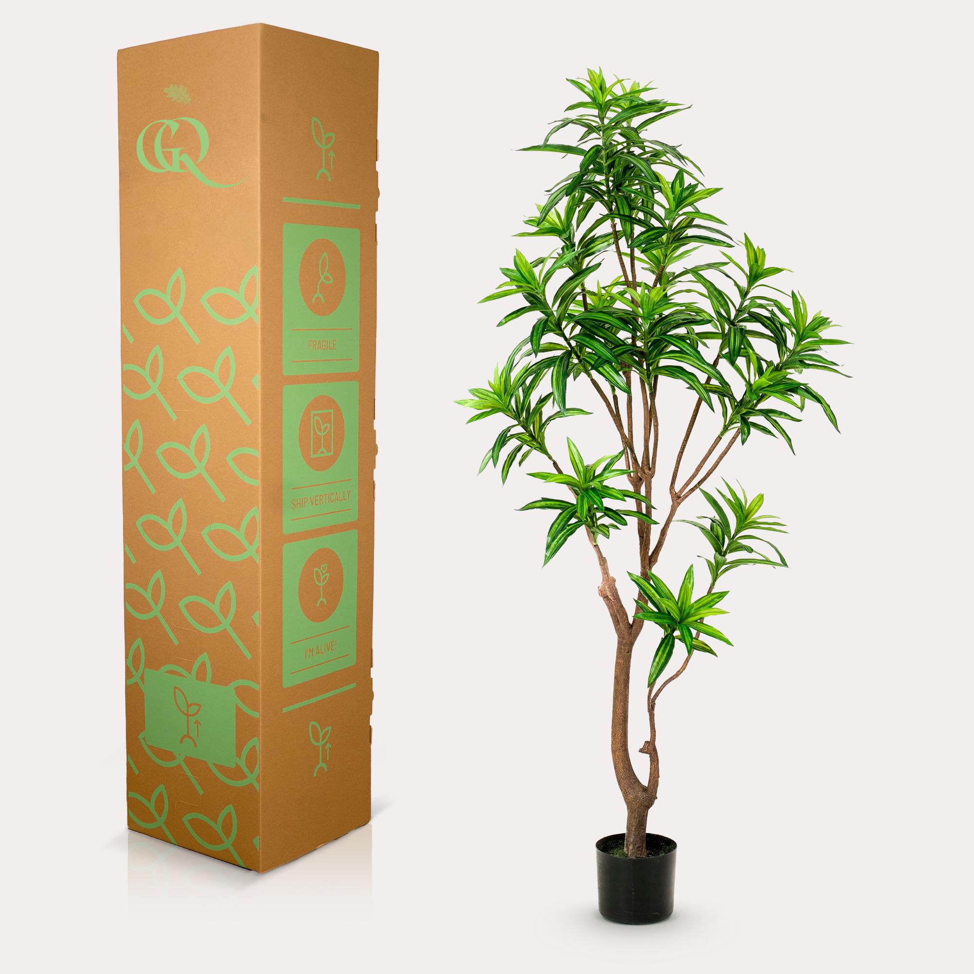 Kunstplant en pot. Plante verte type Kunstplant, livrée en pot, idéale pour intérieur lumineux. – Image 6