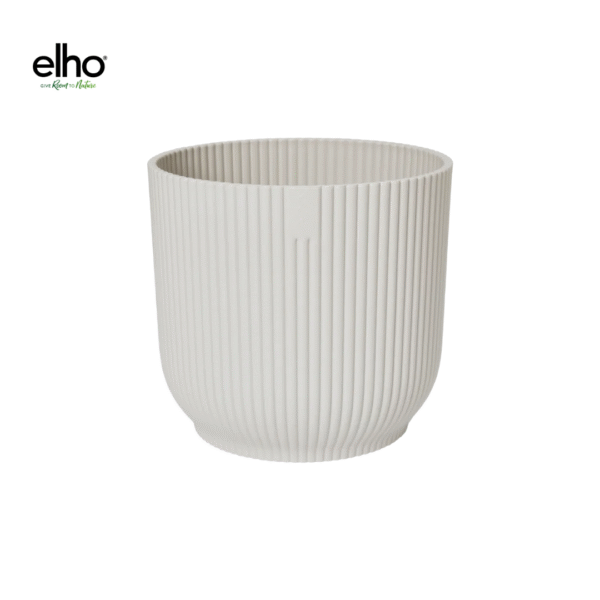 Pot elho Vibes Fold Round wit en pot  Hauteur 23cm. Plante verte type Pot elho Vibes Fold Round wit, livrée en pot, idéale pour intérieur lumineux.