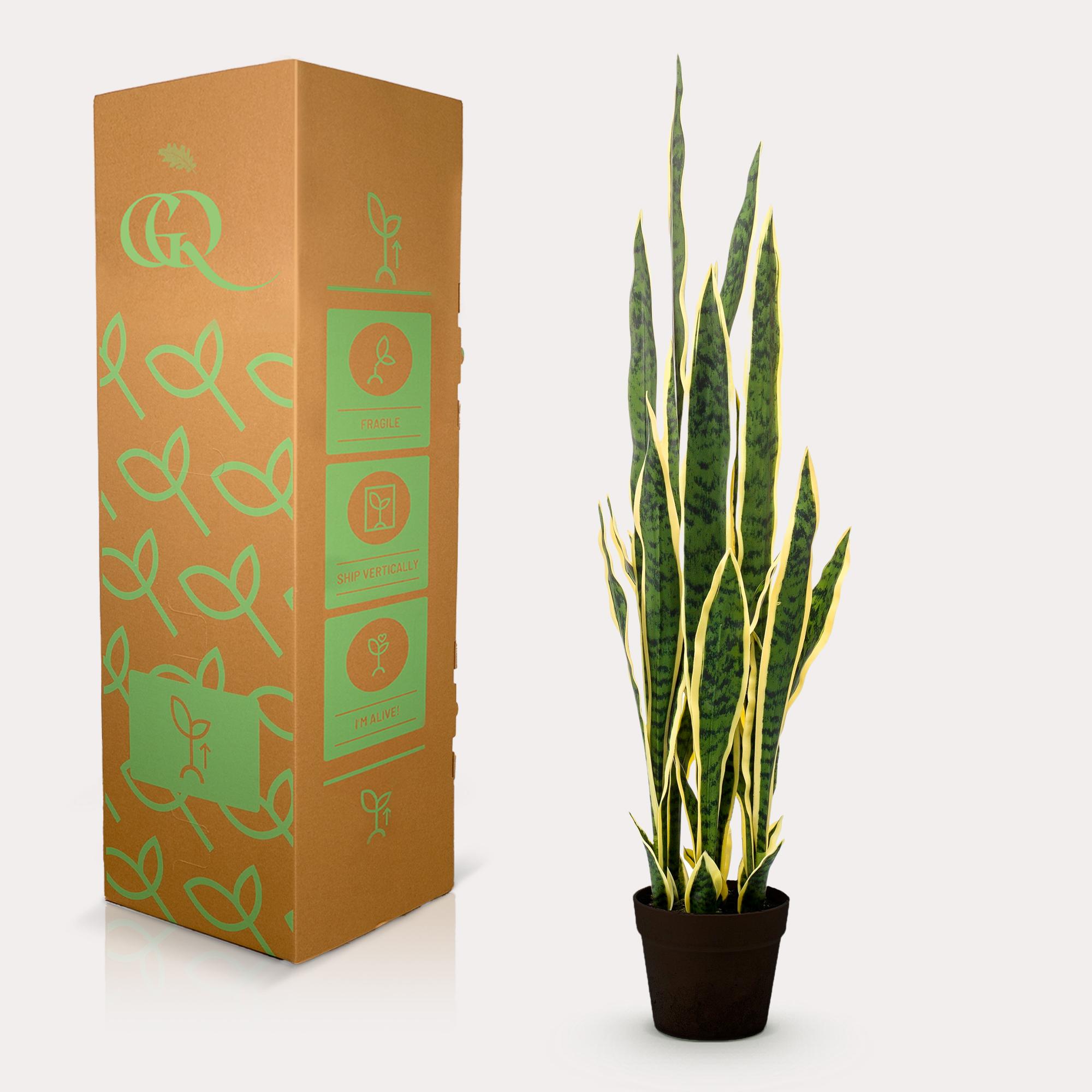Kunstplant en pot. Plante verte type Kunstplant, livrée en pot, idéale pour intérieur lumineux. – Image 5
