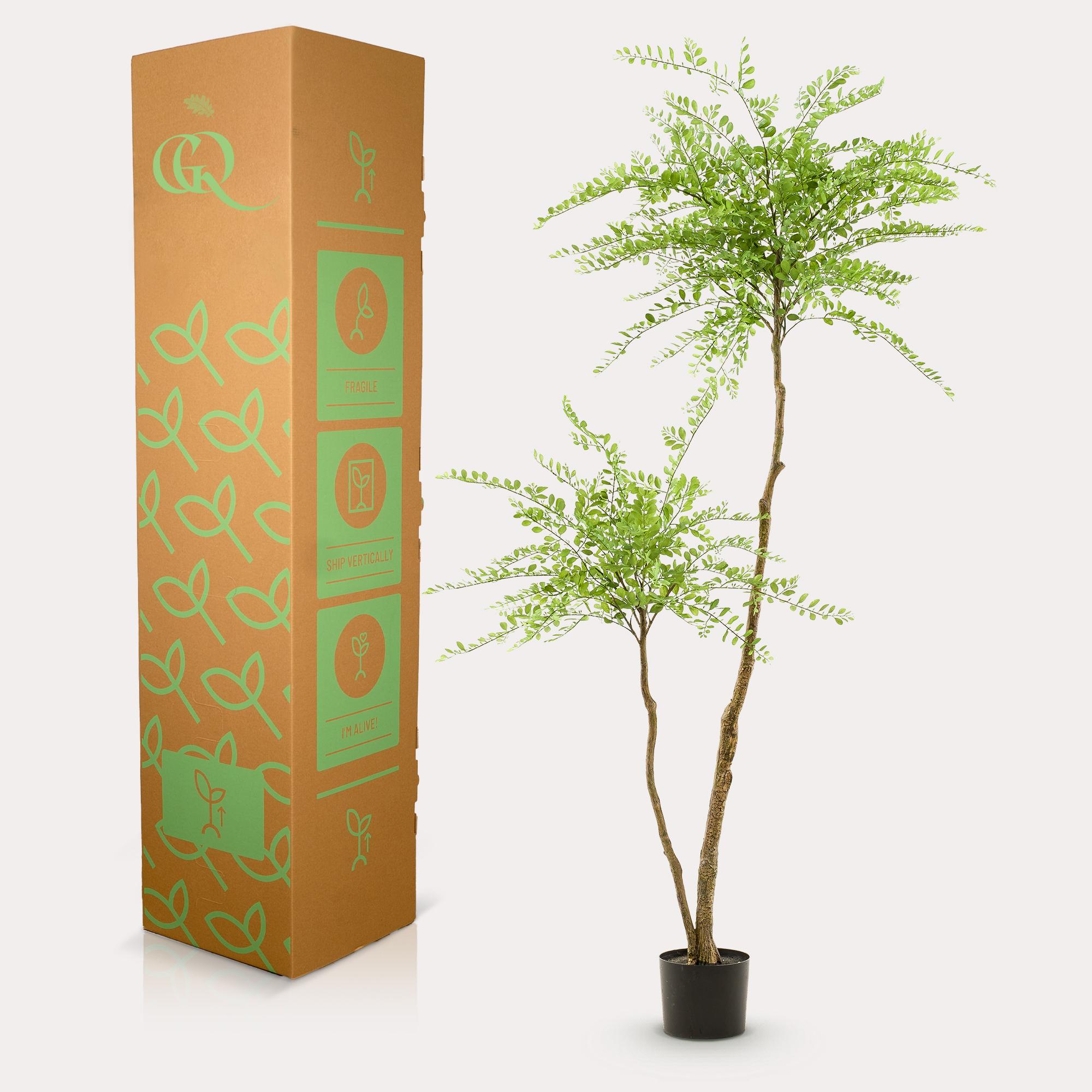 kunstplant en pot. Plante verte type kunstplant, livrée en pot, idéale pour intérieur lumineux. – Image 4