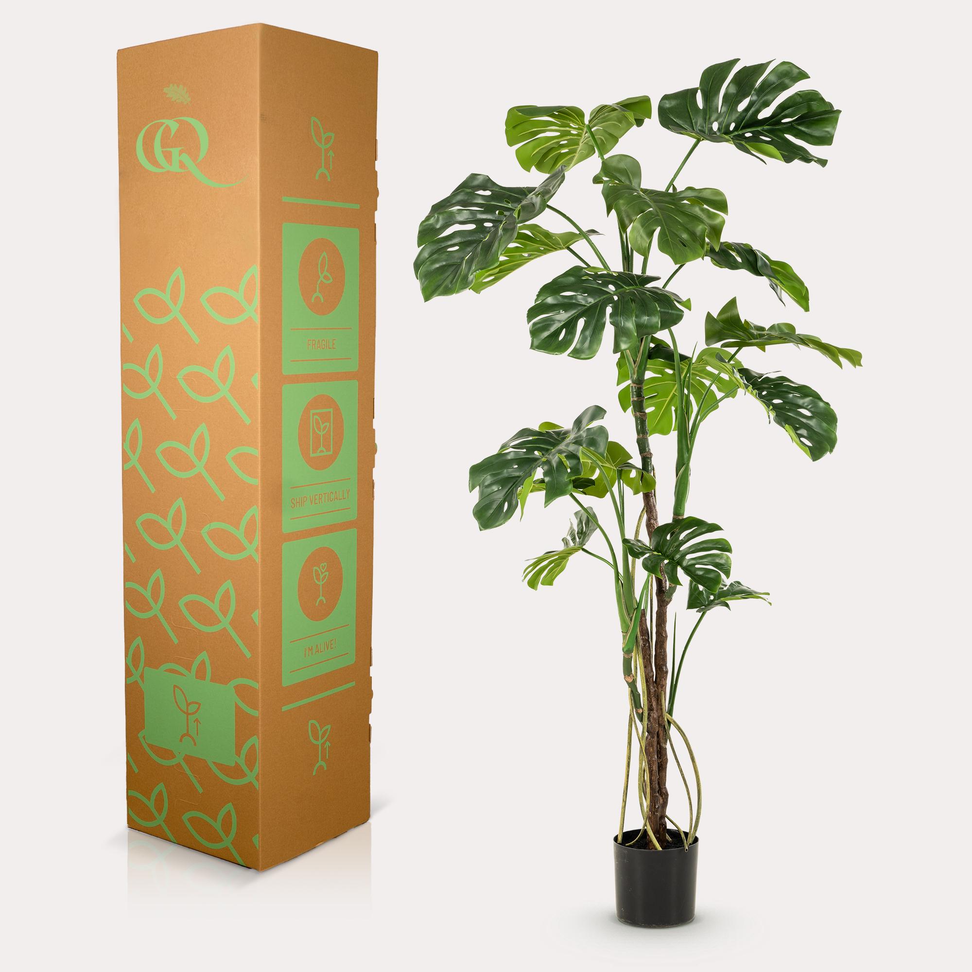 kunstplant en pot. Plante verte type kunstplant, livrée en pot, idéale pour intérieur lumineux. – Image 4