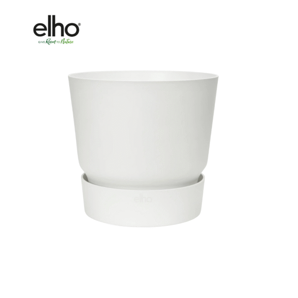 Pot elho Greenville Round wit en pot  Hauteur 23cm. Plante verte type Pot elho Greenville Round wit, livrée en pot, idéale pour intérieur lumineux.