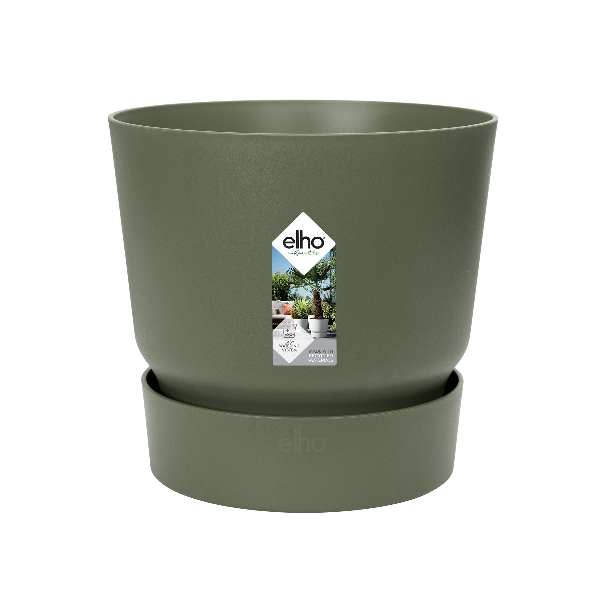 Pot elho Greenville Round groen en pot  Hauteur 13cm. Plante verte type Pot elho Greenville Round groen, livrée en pot, idéale pour intérieur lumineux.