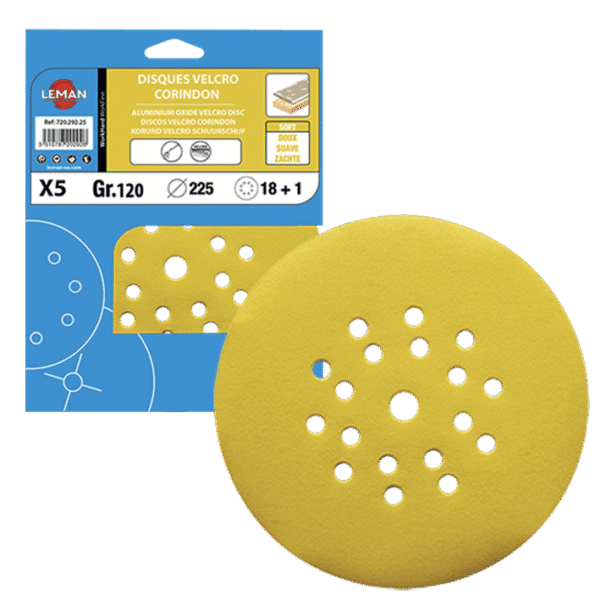 DISQUE AUTO-AGRIP. 18+1 TROUS D225 GR100 CORINDON