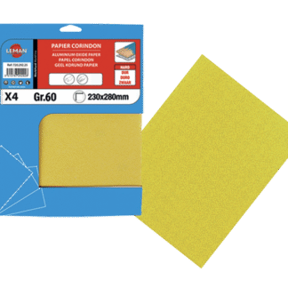 4 FEUILLES PAPIER CORINDON JAUNE 230X280 GR 60