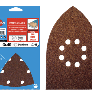 6 PATINS AUTO-AGRIP 8 TROUS 100X170 GR120 CORINDON