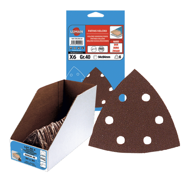 DELTA TRIANGLE AUTO-AGRIP. 6 TROUS 95X95X95 GR180 – Image 3