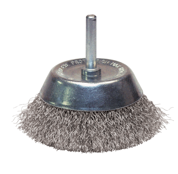 BROSSE CONIQUE D50 FIL 0.30 INOX ONDULE TIGE DE 6X30 – Image 2