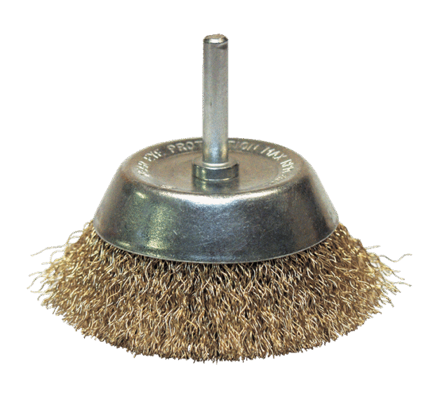 BROSSE CONIQUE D50 FIL 0.20 LAITON ONDULE TIGE DE 6x30