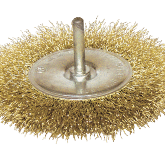 BROSSE CIRCULAIRE D100 FIL 0.20 LAITON ONDULE TIGE 6x28