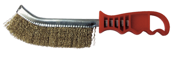 BROSSE DEMI-LUNE 265X140X25 FIL 0.30 ACIER LAITON MANUELLE – Image 2