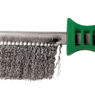 BROSSE DEMI-LUNE 265X140X25 FIL 0.30 INOX ONDULE MANUELLE