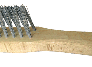 BROSSE EN V SPEC. SOUDURE 295X145X35 FIL INOX 0,35 MANUELLE
