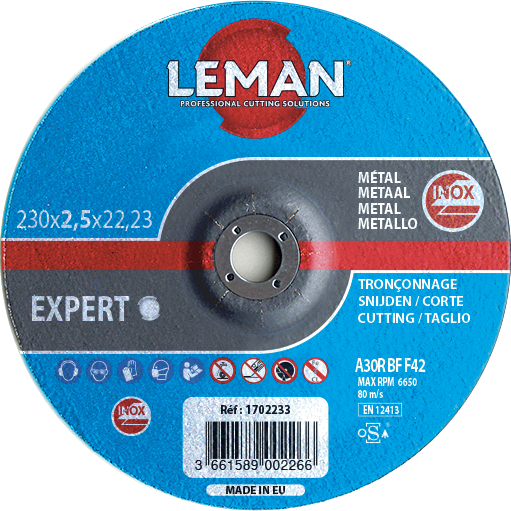 DISQUE TRONCONNAGE INOX 230X2.5X22.23 F42