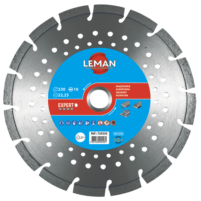 DISQUE DIAMANT SEGMENTS 115X22.2 HT10 Multimatériaux