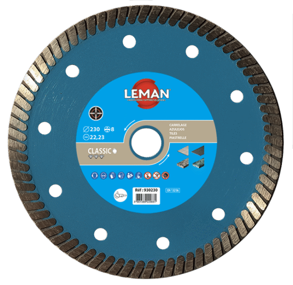 DISQUE DIAM JC CARRELAGE 125X22.23 HT8 Jante continue