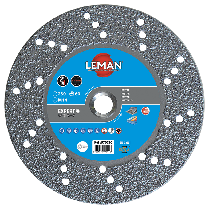 DISQUE DIAMANT BRASE Ø230 X M14 EBARBAGE ACIER, FO – Image 5