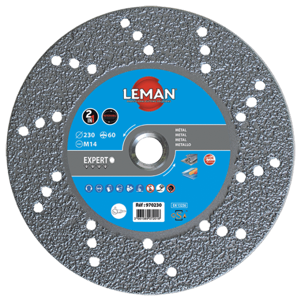 DISQUE DIAMANT BRASE Ø125 X M14 EBARBAGE ACIER, FO