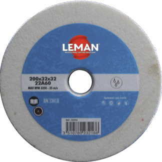 MEULE TOURET BLANCHE 150X25X32 FINITION GR60 vitrifiée corindon