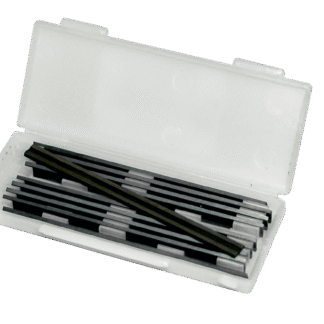 BOITE 10 FERS DE RABOT REVERS. CARBURE 78X5,5X1,1