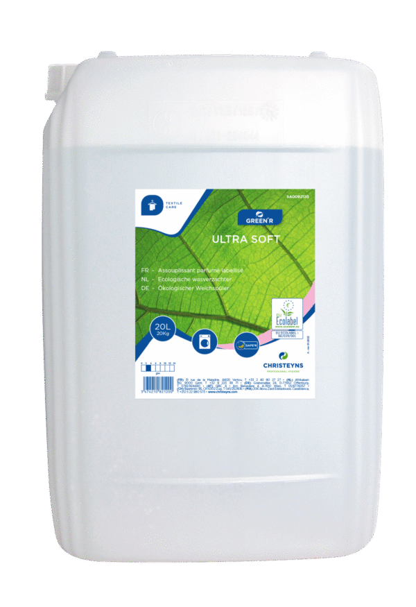 Assouplissant concentré pour machine professionnelle ecolabel bidon de 20l - CHRISTEYNS - Lessive linge