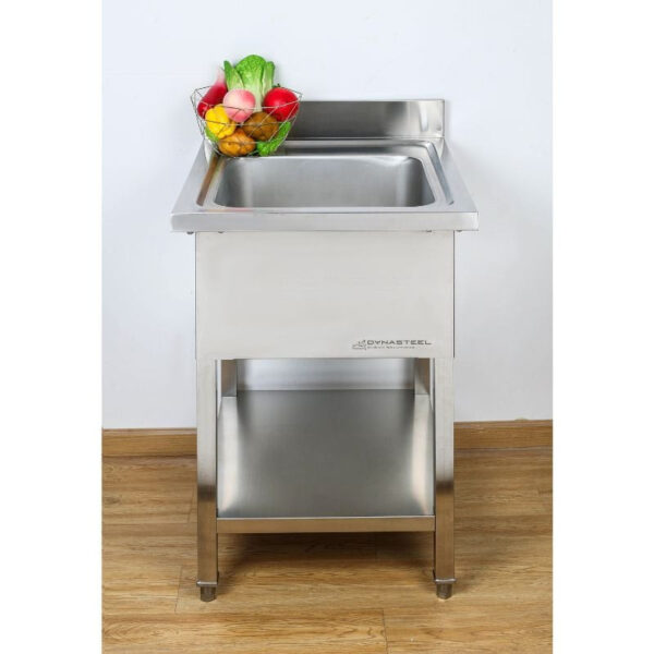 Plonge 1 Bac avec Dosseret et Etagère - 600 x 700 mm – Image 10