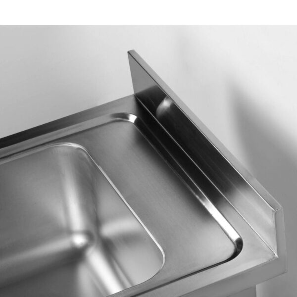 Plonge 1 Bac avec Dosseret et Etagère - 600 x 700 mm – Image 14
