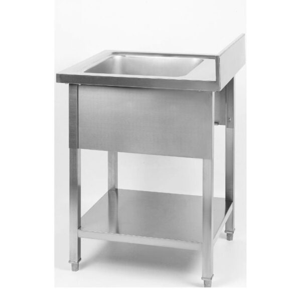 Plonge 1 Bac avec Dosseret et Etagère - 600 x 700 mm – Image 7