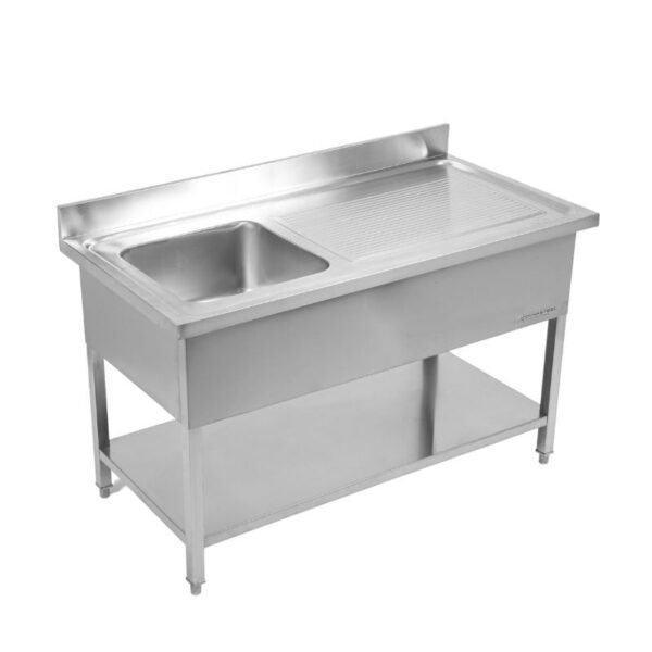 Plonge 1 Bac avec Dosseret et Etagère - 1000 x 700 mm – Image 11