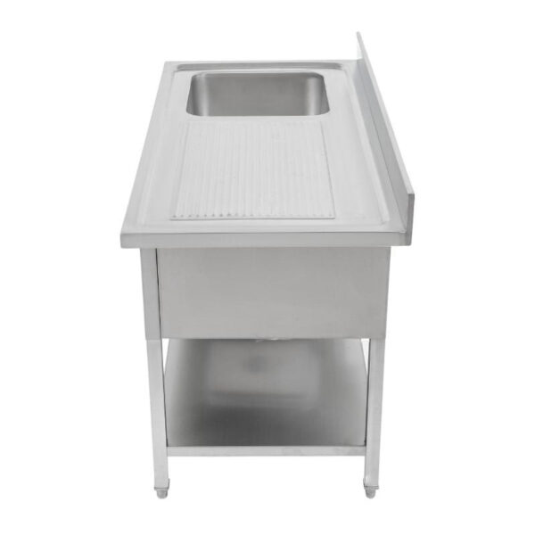 Plonge 1 Bac avec Dosseret et Etagère - 1400 x 700 mm – Image 9