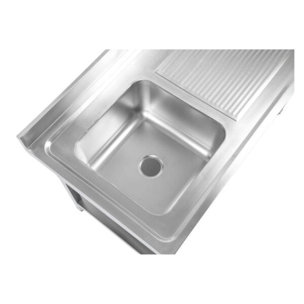 Plonge 1 Bac avec Dosseret et Etagère - 1400 x 700 mm – Image 11