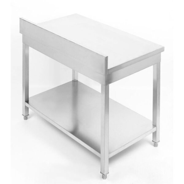 Table Inox avec Dosseret et Etagère - 600 x 600 mm – Image 46