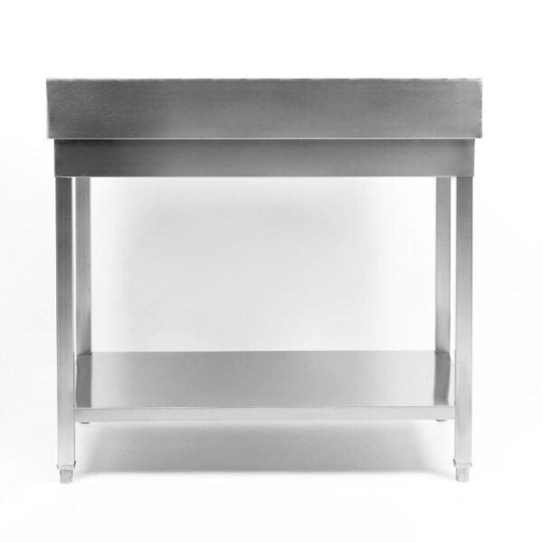 Table Inox avec Dosseret et Etagère - 600 x 600 mm – Image 48